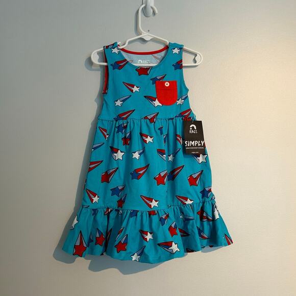 NWT Rags Shooting Stars Patriotic Tiered Dress – 2T - Picture 1 of 8
